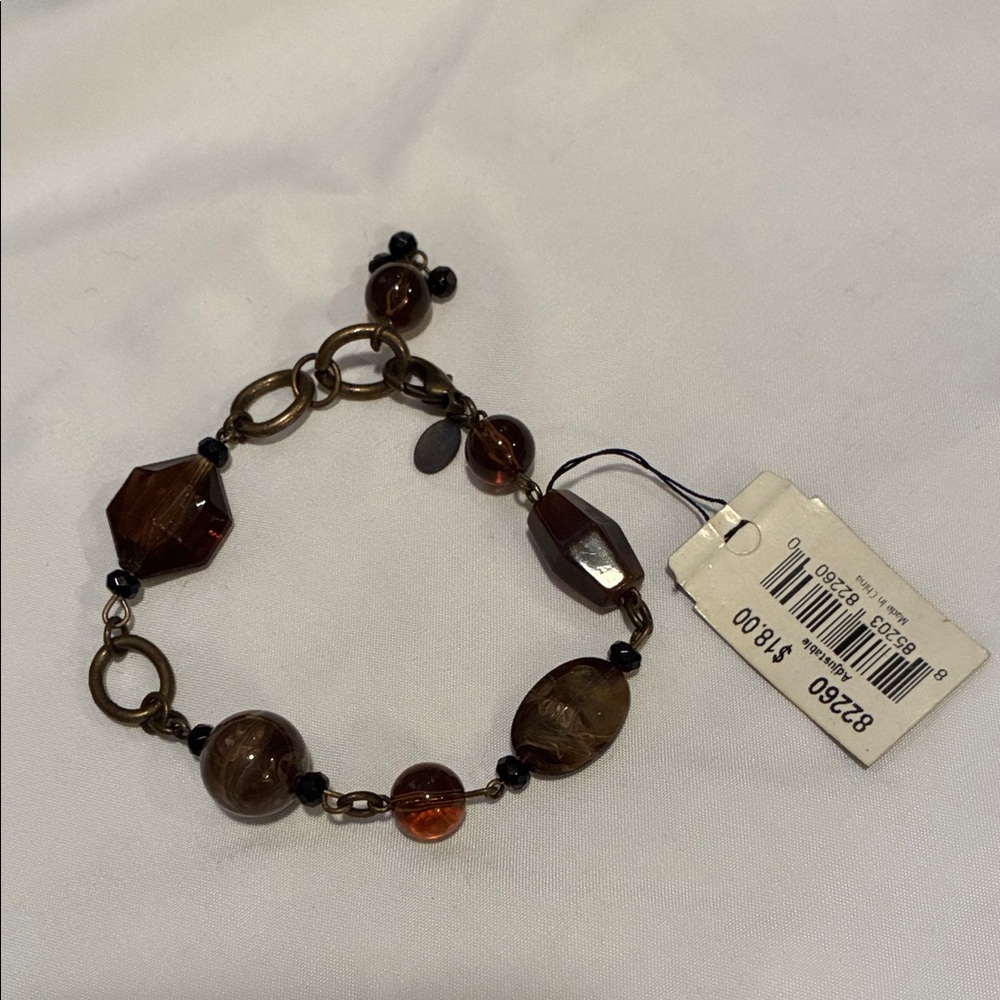 Elegant Brown Beaded Bracelet